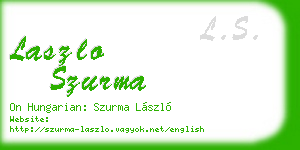 laszlo szurma business card